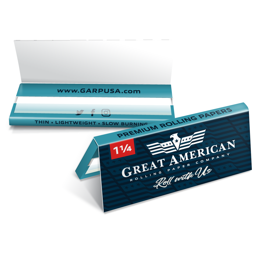 1 1/4 Custom Rolling Paper Booklets - The Great American Rolling Paper  Company
